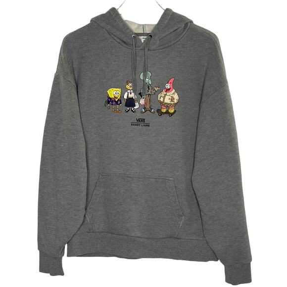 Vans X Sandy Liang Spongebob S Hoodie Sweatshirt Grey Heather Skater *flaw - Picture 1 of 11